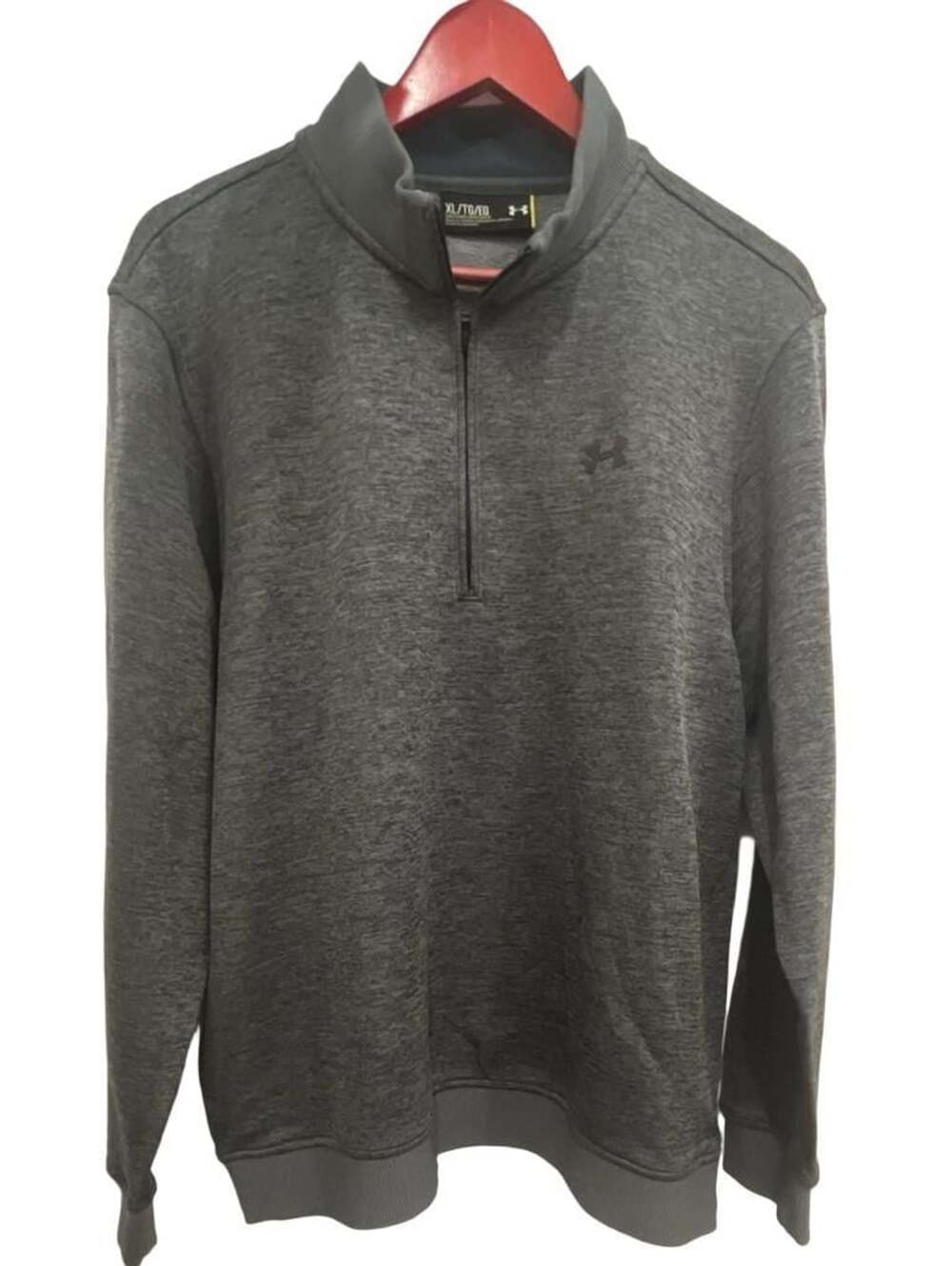 Under Armour Fleece Twist Quarter Zip Size XL Gray Pullover